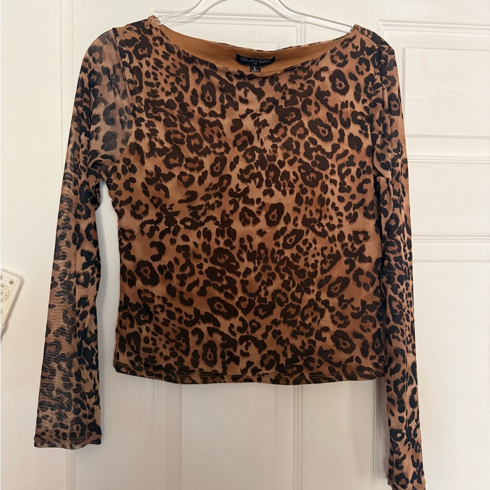 Stylish Leopard Print Long Sleeve Top